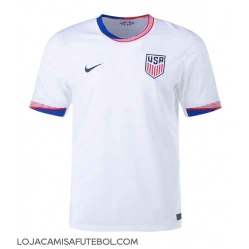 Camisa de Futebol Estados Unidos Equipamento Principal Copa America 2024 Manga Curta